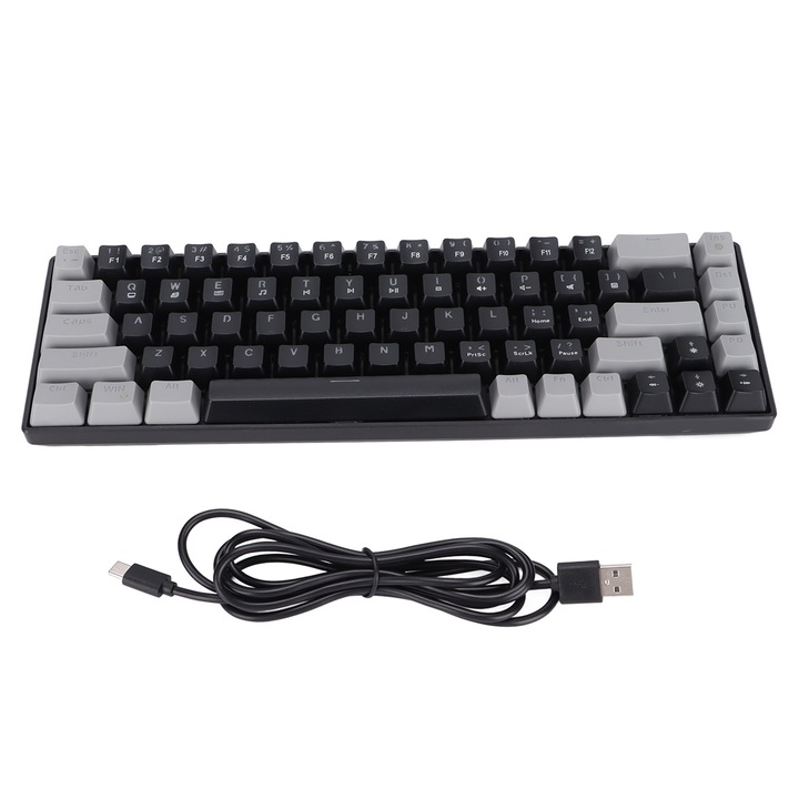 Tastatura Jormftte 95 Taste USB Cablat, Subtire, Multilingva, Culoare Neagra
