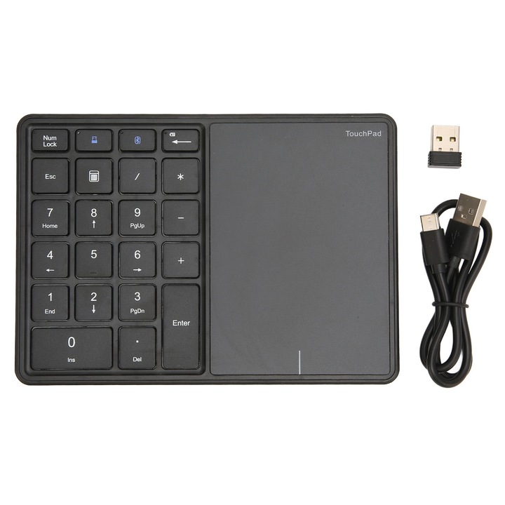 Set tastatura si mouse wireless Jormftte, 78 taste, butoane mute, tehnologie de imprimare UV, dimensiuni compacte