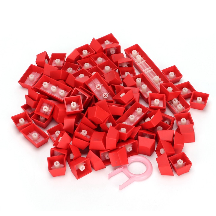 Tastatura cu litere mari, Jormftte, 104 taste, iluminare LED alba, USB, design subtire