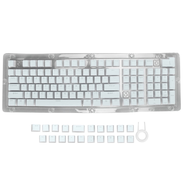 Tastatura wireless 3 in 1 Jormftte, mini, QWERTY, cu touchpad, iluminare, 69 taste, USB