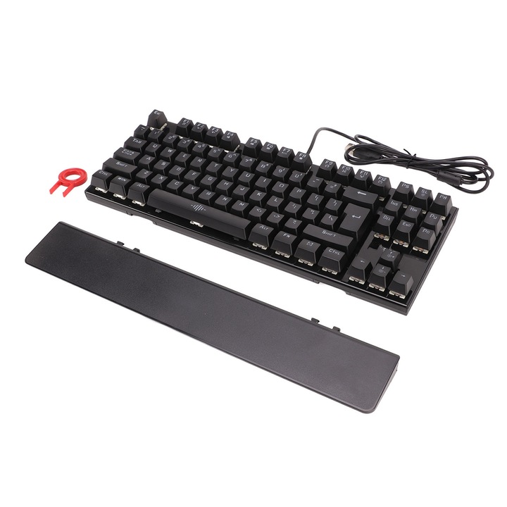 Tastatura wireless Jormftte, 102 taste, design ergonomic, reducere zgomot, neagra