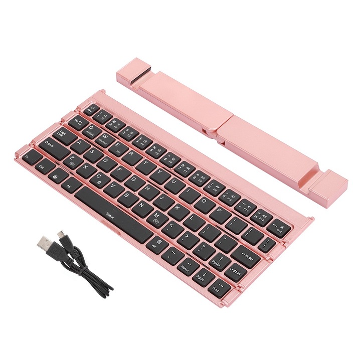 Tastatura wireless pliabila Jormftte, compatibila Bluetooth, baterie reincarcabila, 48 ore utilizare, portabila