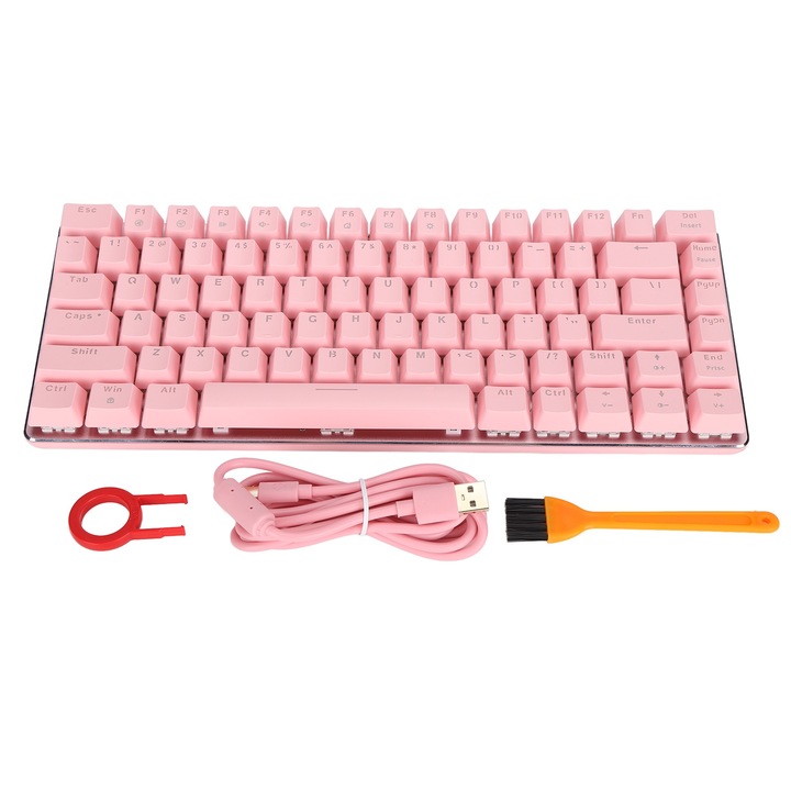 Tastatura wireless Jormftte 104 taste, set cu mouse, design anti-stropire, ABS, multicolor
