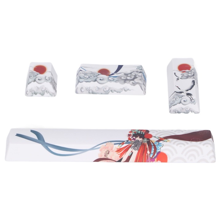 Kit de tastaturi DIY Snow Ice City Pattern Accesorii de inlocuire pentru tastatura mecanica universala