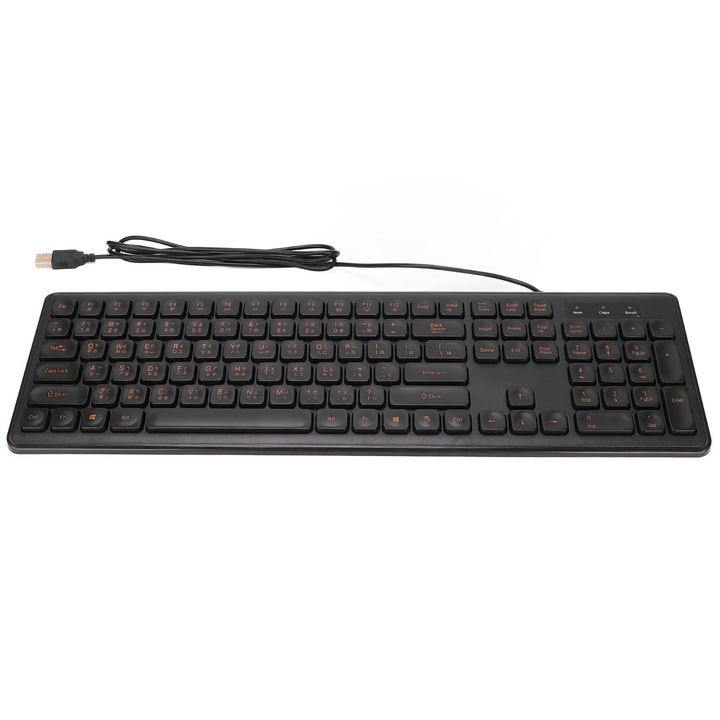 Tastatura Jormftte 78 Taste Mute Ultra Subtire USB Mini pentru Desktop, Multicolor