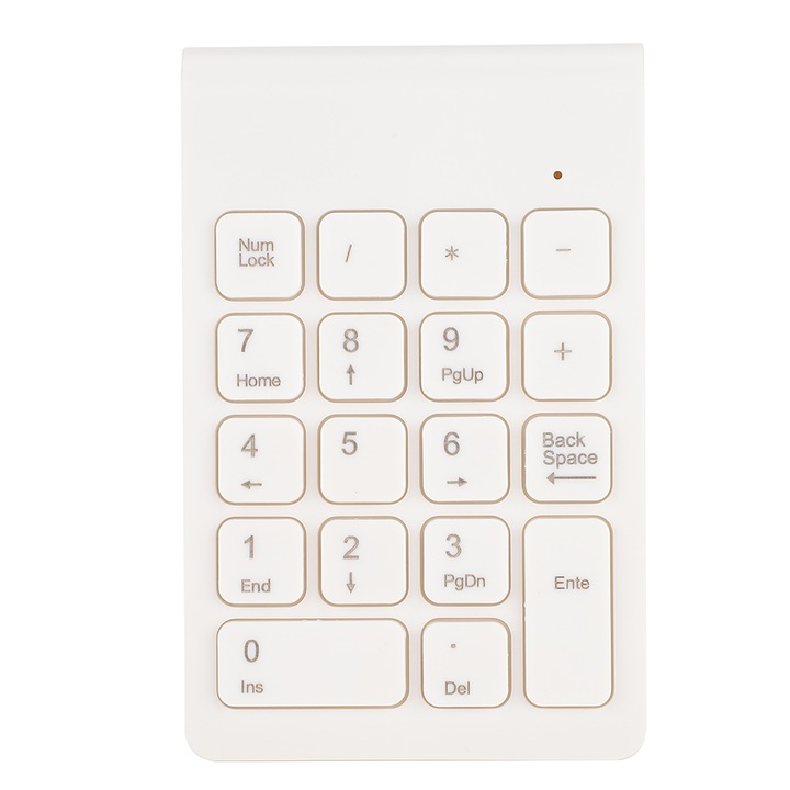 Tastatura numerica wireless Jormftte 18 taste, design ergonomic, 2.4GHz, compacta, pentru laptop