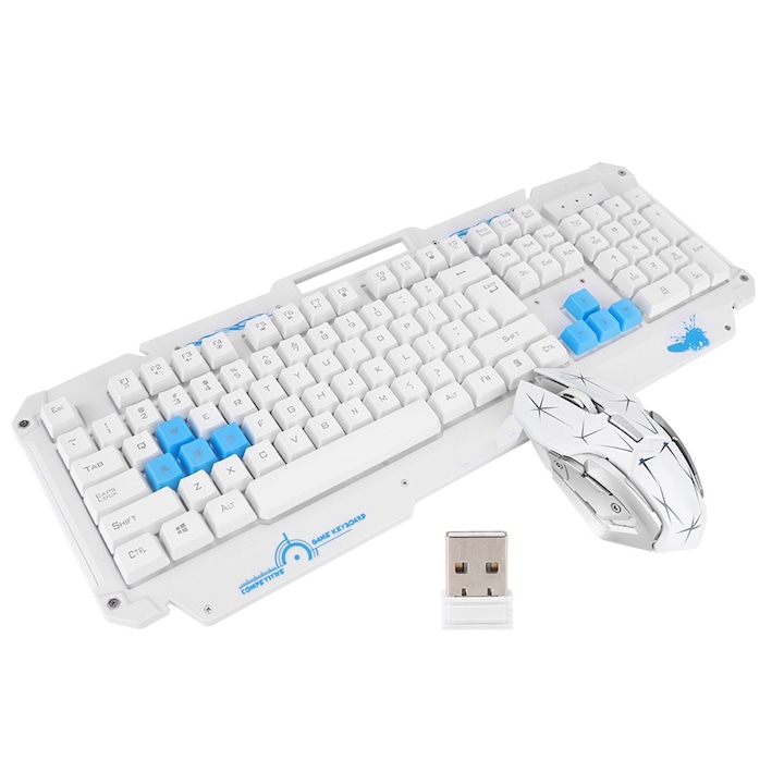 Tastatura wireless Bluetooth Jormftte, 10 inch, alb, portabila, ultra-subtire, rezistenta la apa si praf