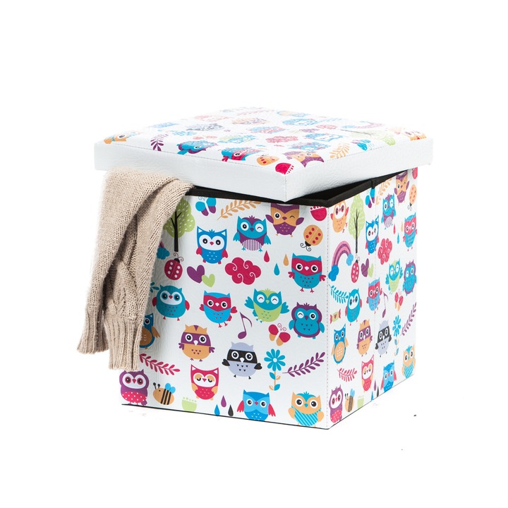 Taburet Design Owls New, multicolor, 38x38x37.5 cm