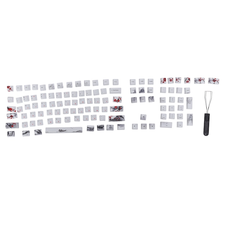 Tastatura Jormftte X100 USB Cablu, Lumina Multicolor, Waterproof, 104 Taste, Alb