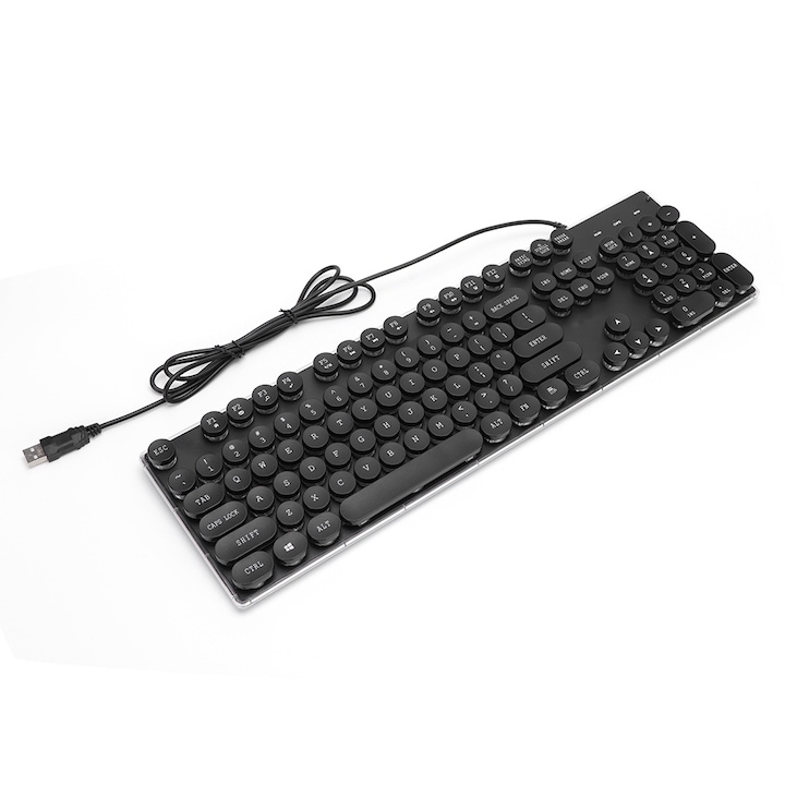 Tastatura mini Jormftte, programabila, dual mode USB si Bluetooth, alba, 5 taste