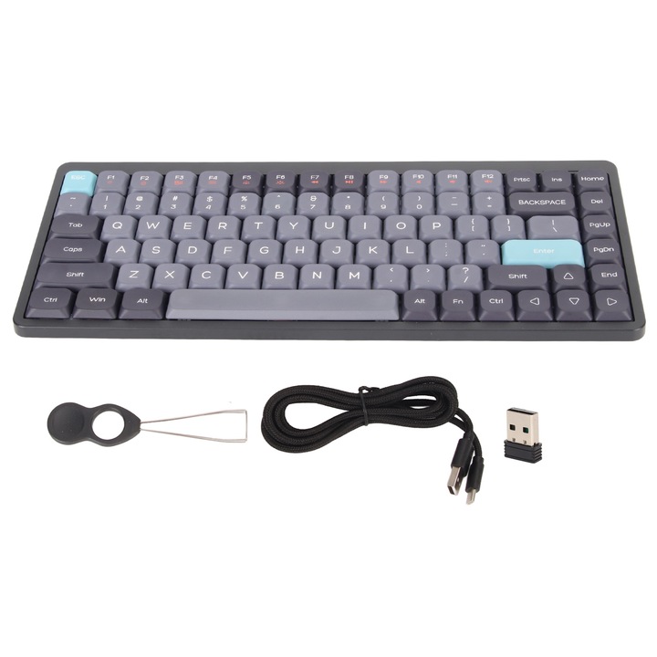 Tastatura Jormftte 95 Taste USB Cablu, Subtire, Multicolor, pentru Birou sau Acasa