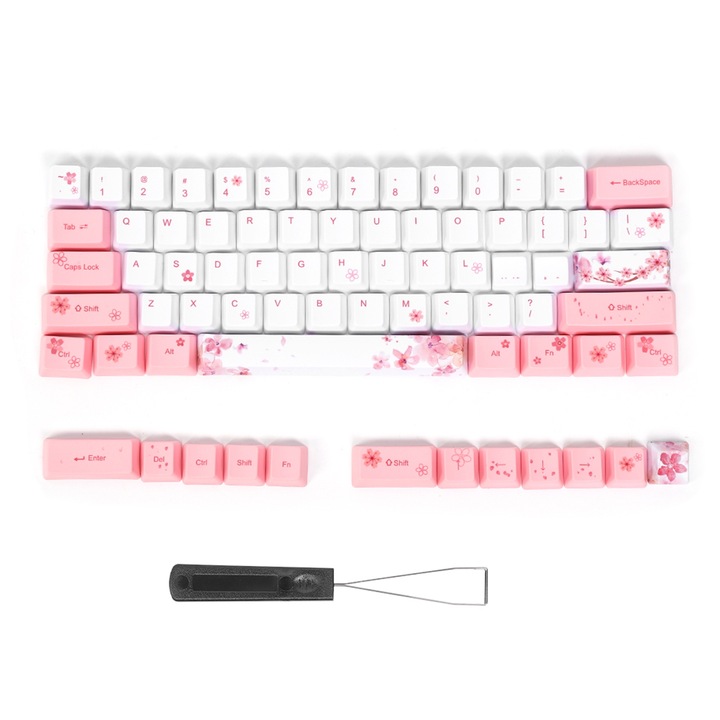 Tastatura mecanica Jormftte, 104 taste, iluminare LED albastra, wireless 4G, design ergonomic, culoare neagra