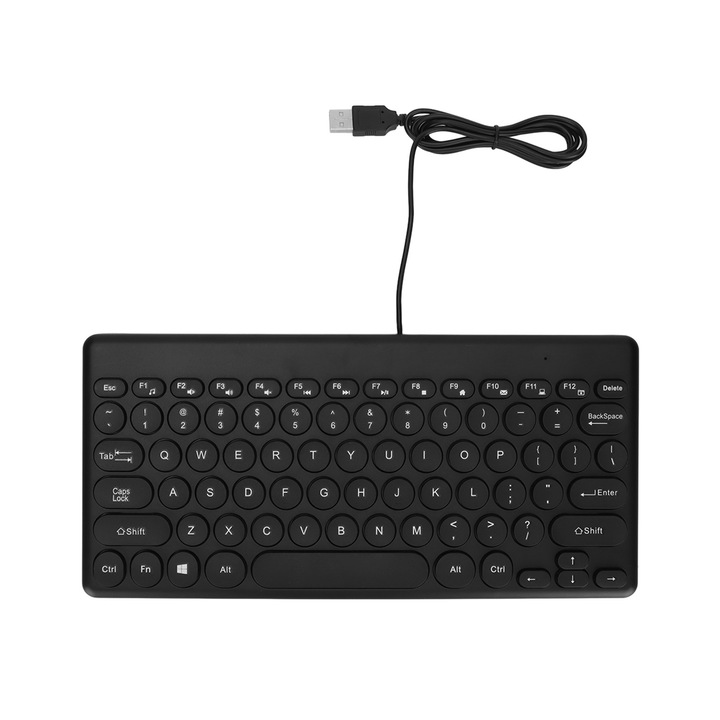 Tastatura mecanica Jormftte 87 taste, design rezistent la apa si praf, iluminare RGB, neagra