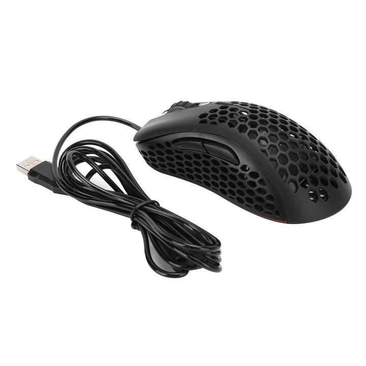 Jormftte V18 gamer egér, könnyű kialakítás, többszínű világítás, kábeles, számítógép-tartozék