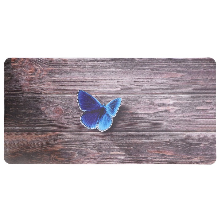 Egérpad Jormftte, PU bőr, 300x600x2mm, vastagított védelem, kopásálló, pillangó minta