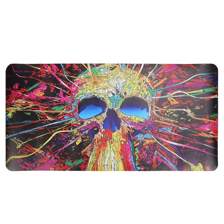 Egérpad Jormftte, nagy, vízálló, hőálló, koponya mintás, 400x800x2mm