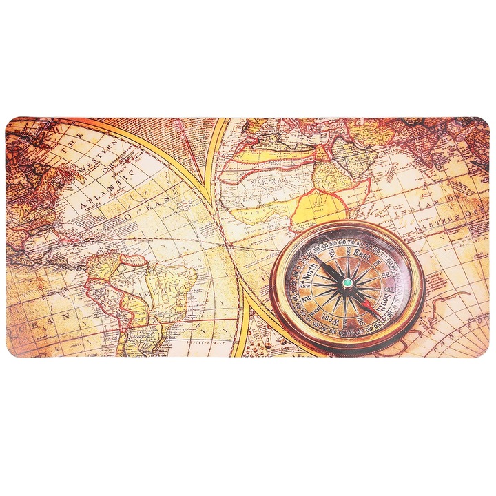 Személyre szabott egérpad, Jormftte, világtérkép, vízálló, 300x600x2mm