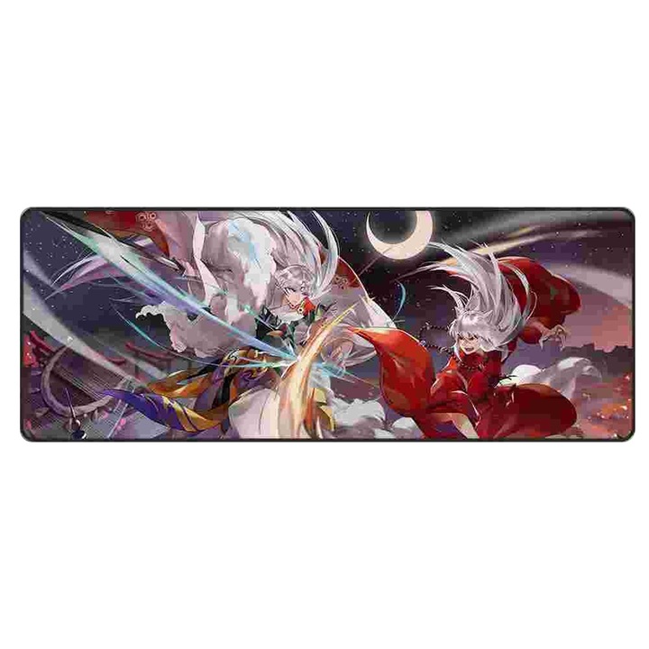 Mouse Pad BGHYHYHI, model anime, impermeabil, antiderapant, 80x30cm, set pentru birou si gaming