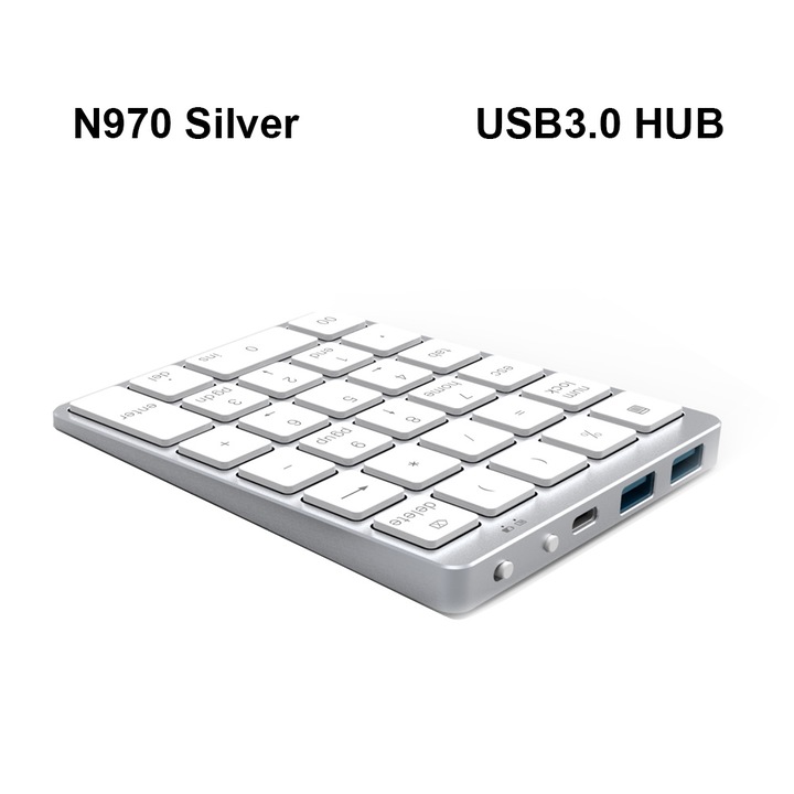 Tastatura wireless mini Jormftte 2.4G 88 taste, neagra, pentru laptop si PC