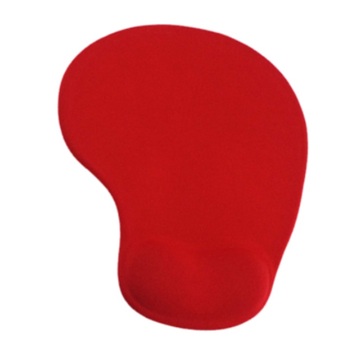 Jormftte egérpad csuklótámasszal, szilikon, piros, ergonomikus, kényelmes