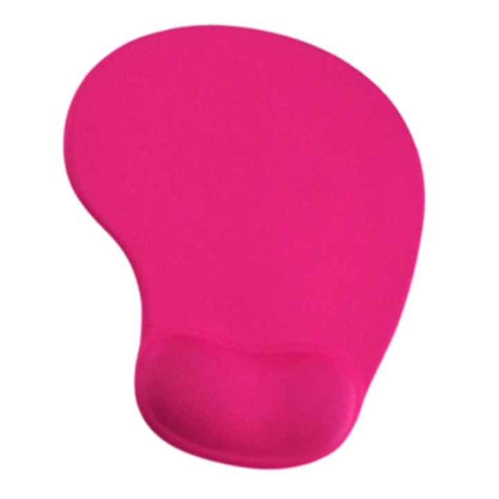 Egérpad csuklótámasszal, Jormftte, szilikon, rózsaszín piros, ergonomikus, kényelmes