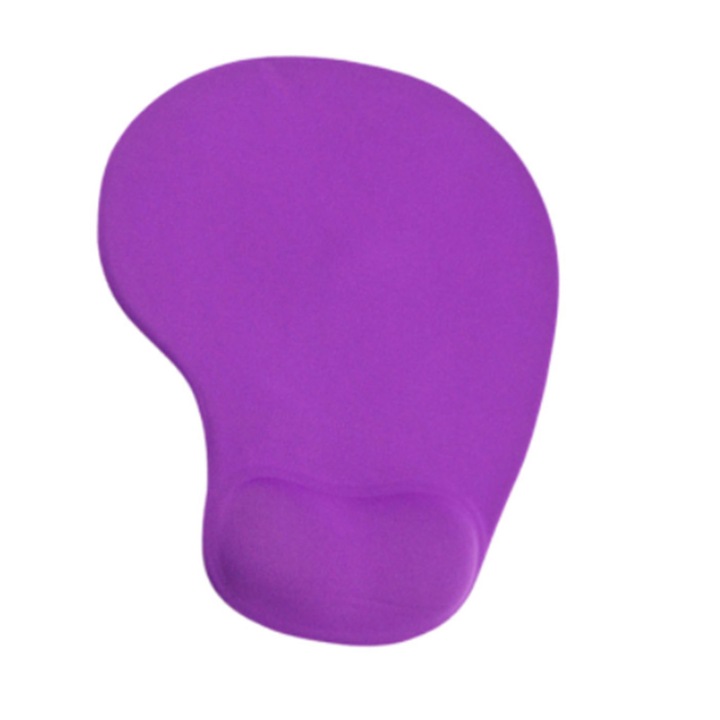 Egérpad csuklótámasszal, Jormftte, ergonomikus kialakítás, szilikon, lila