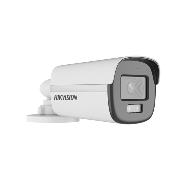 Hikvision ColorVu външна камера за видеонаблюдение DS-2CE12KF0T-LFS, 3K, Smart Hybrid с бял LED и IR 40 м, 2.8 мм, микрофон
