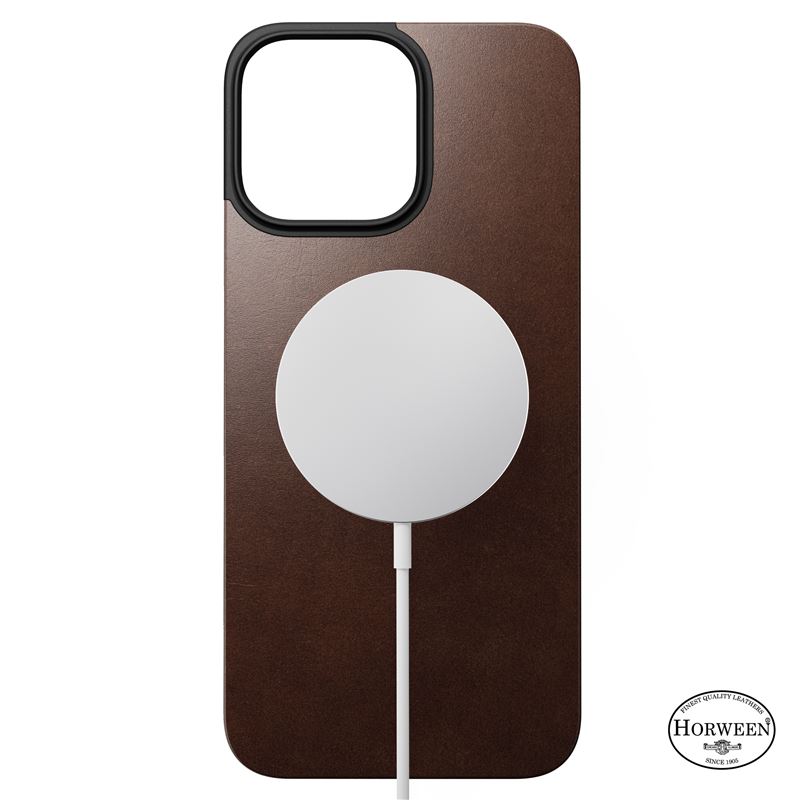 Skin NOMAD Magnetic Horween Leather Back compatibil cu