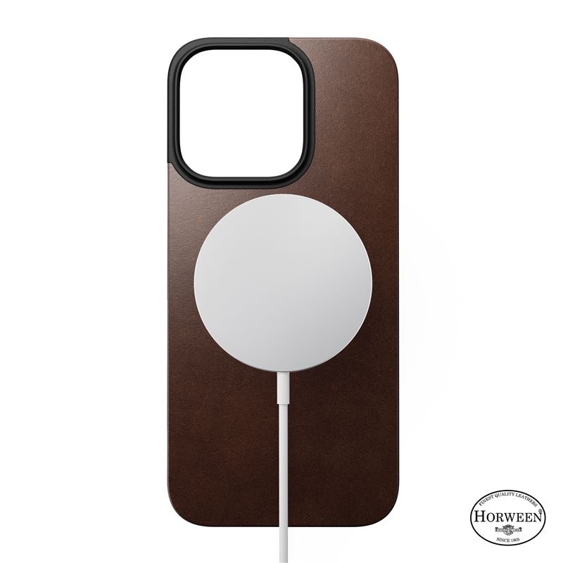 Skin NOMAD Magnetic Horween Leather Back compatibil cu iPhone 16