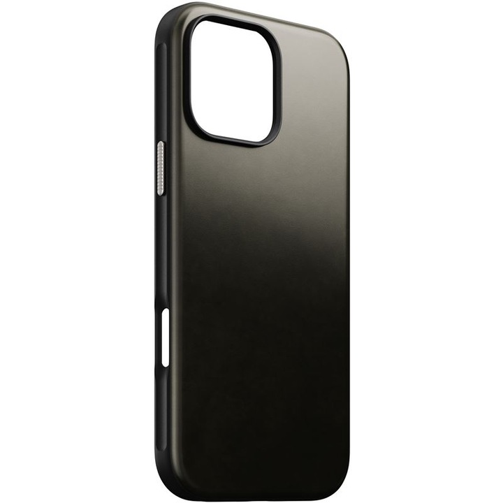 Калъф NOMAD Modern Leather MagSafe от естествена кожа, съвместим с iPhone 16 Pro Max Green Chrome