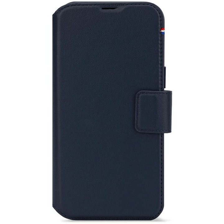 Husa din piele naturala Decoded Detachable Wallet MagSafe compatibila cu iPhone 16 Pro Navy Blue
