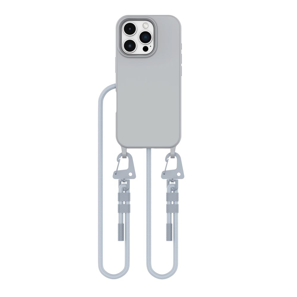 Carcasa cu snur TECH-PROTECT MagNecklace MagSafe compatibila cu iPhone 16 Pro Max Grey