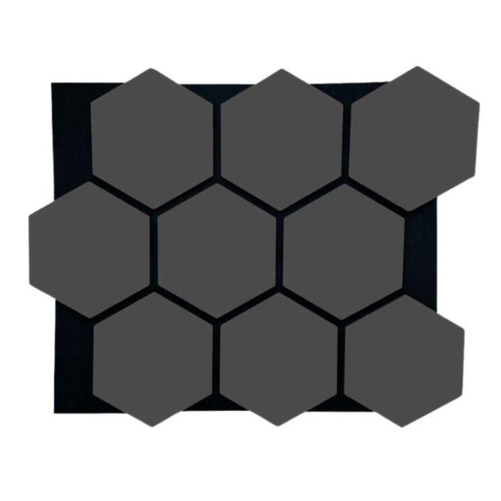 Riflaj acustic decorativ, Mdf, model fagure, nuanta Antracit, 60x70 cm