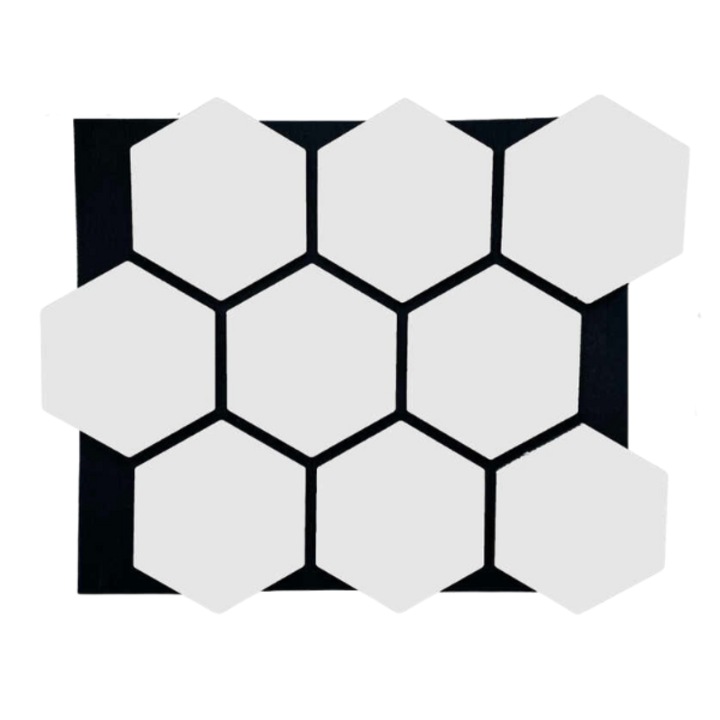 Riflaj acustic decorativ, Mdf, model fagure, nuanta Alb, 60x70 cm