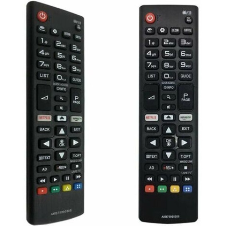 Univerzális távirányító Smart TV-hez, TNEAYWHE, ergonomikus kialakítás, infravörös funkció, 2xAAA, programozást nem igényel