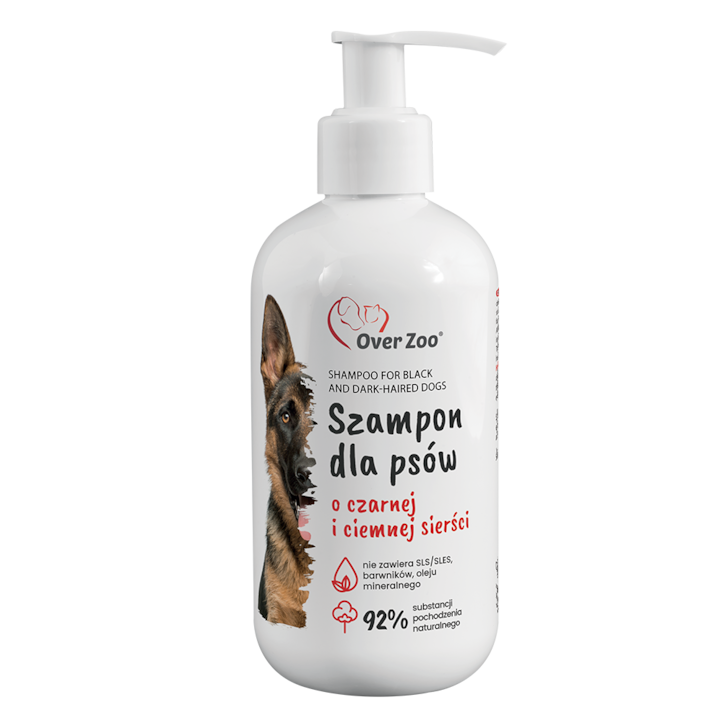 Sampon pentru caini cu blana neagra sau inchisa, Over Zoo, 250 ml
