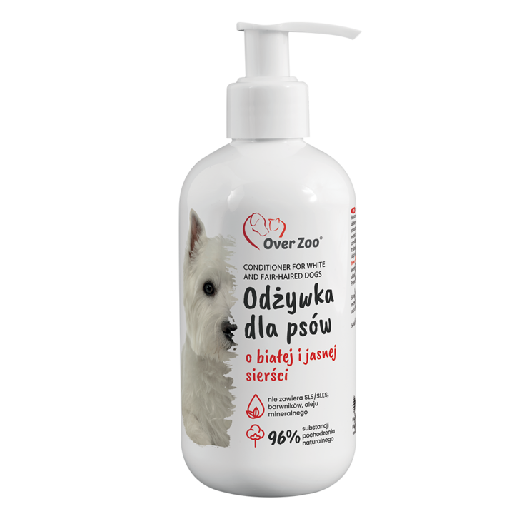 Balsam pentru caini pentru blana alba si deschisa, Over Zoo, 240 ml