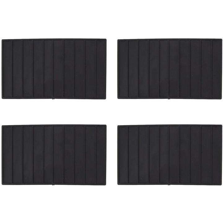 Set 4 suporturi pentru mobila, negru, 12.7cm