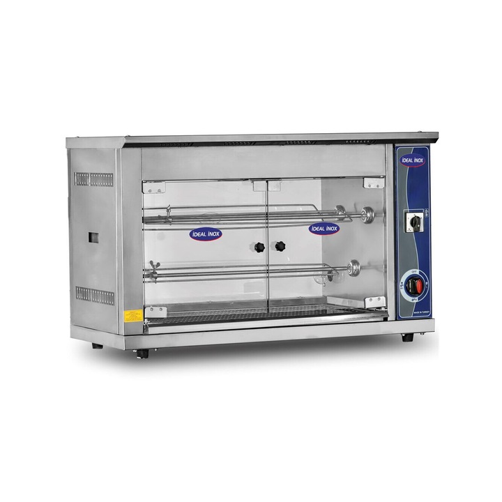 Rotisor profesional electric Ideal Inox 15 pui geam fata si spate