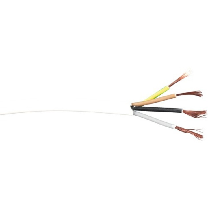Cablu Myym (H03vv-f) 4x0, 75 Mm² Alb, Inel 20m