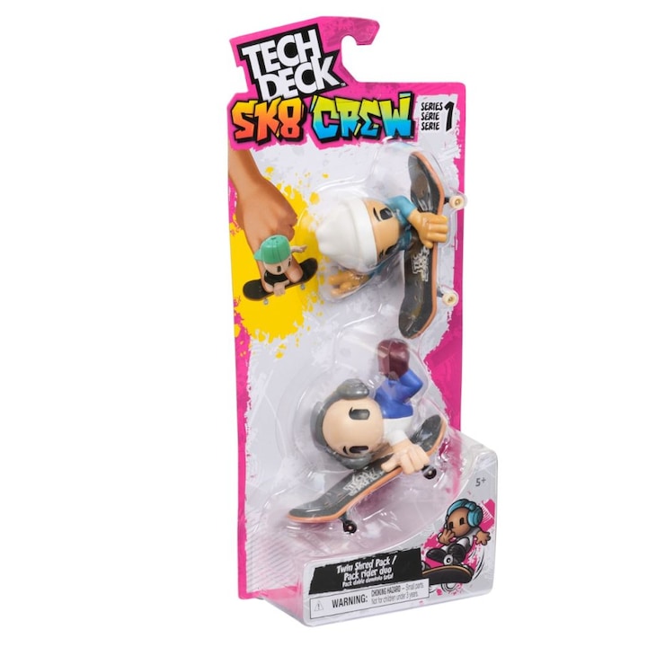 Tech Deck, SK8 Crew, комплект от 2 мини скейтборда с 2 фигурки, модел 2, SPM6071061-20148775