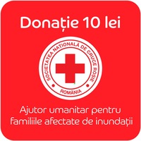 Donație 10 lei - Apel umanitar pentru inundatiile din Galati si Vaslui Crucea Roșie Română