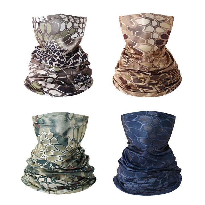 Set 4 bucati masca de fata pentru gat, pentru ciclism, pescuit, drumetii
