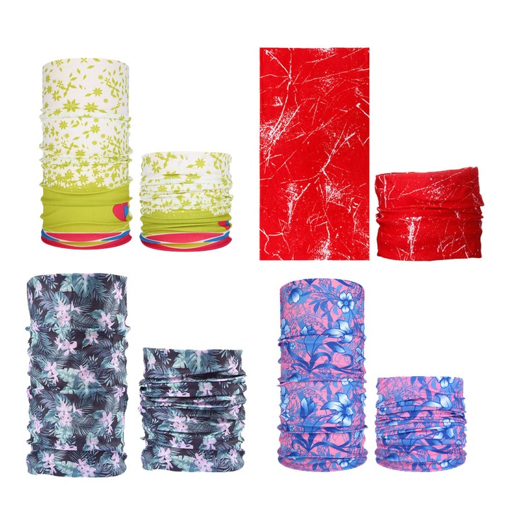 Set 4 gulere pentru gat, pentru ciclism, pescuit, drumetii, alergare