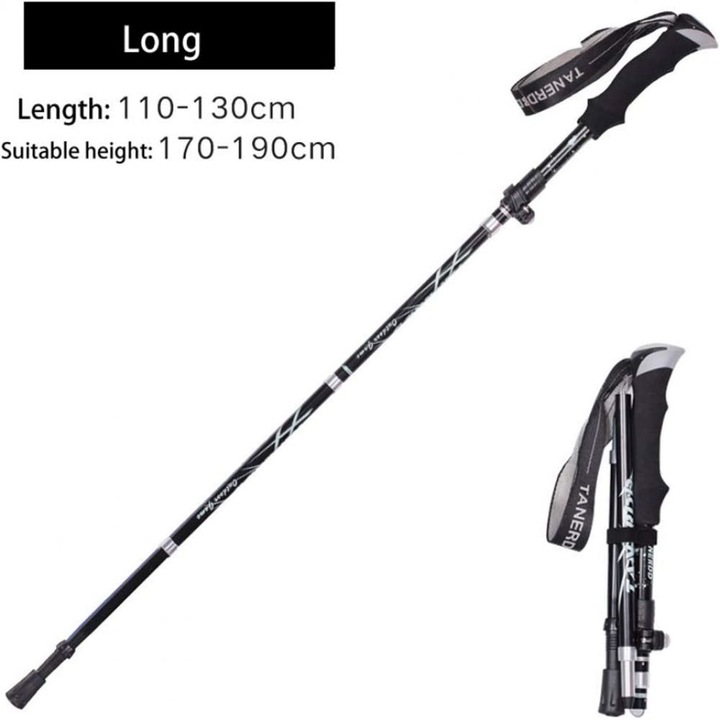 Трекинг щеки Enforose, Ергономични дръжки от EVA пяна, Аксесоари за 4 сезона, Компактни, Сгъваеми, Алуминий, Регулируеми 44-53 инча