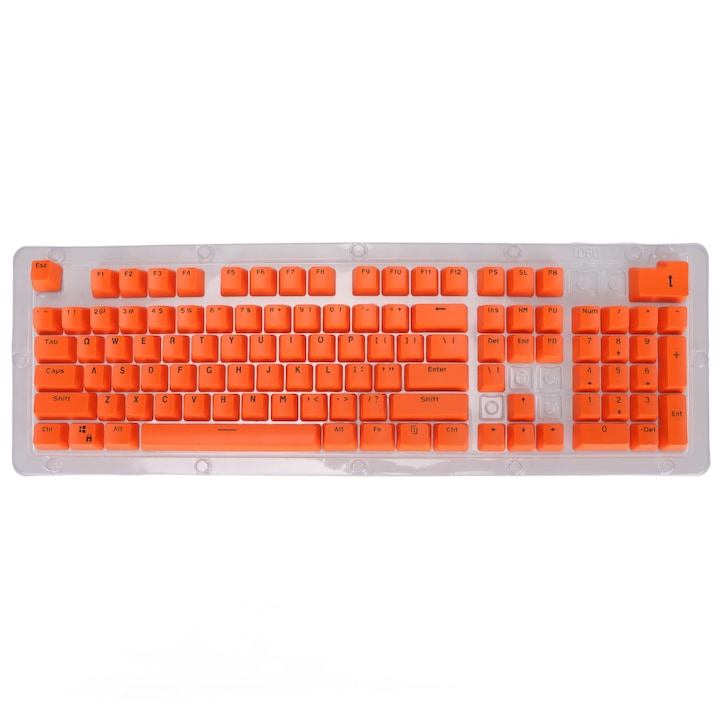 Set de keycaps Jormftte PBT XDA, 121 taste, design ergonomic, opac, pentru tastaturi mecanice