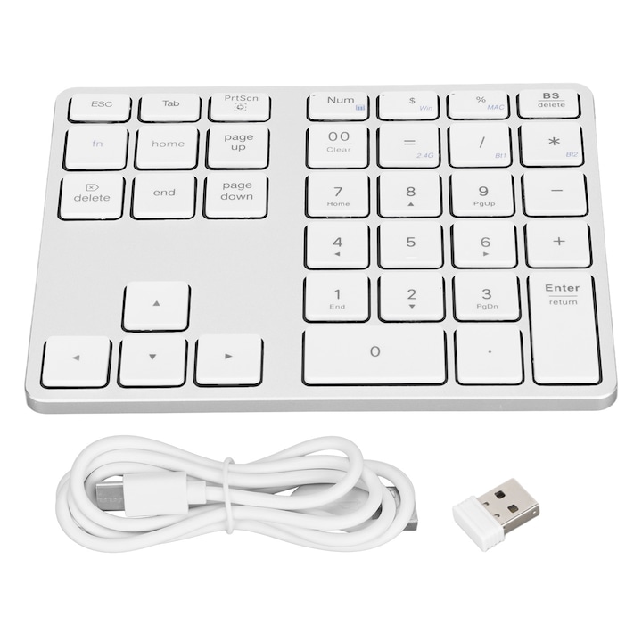 Tastatura wireless cu slot pentru card, Jormftte, 78 taste, dual channel, portabila, Bluetooth