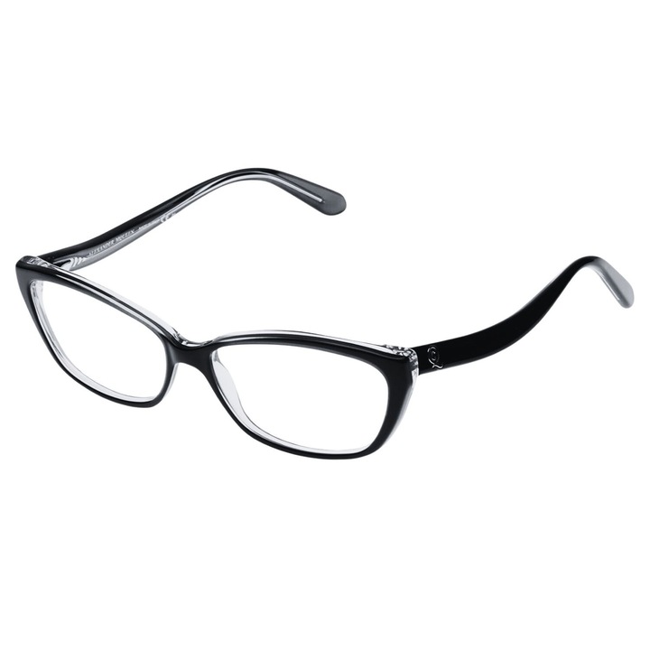 Rame ochelari, Alexander McQueen, Plastic, Rame 53 mm, Negru