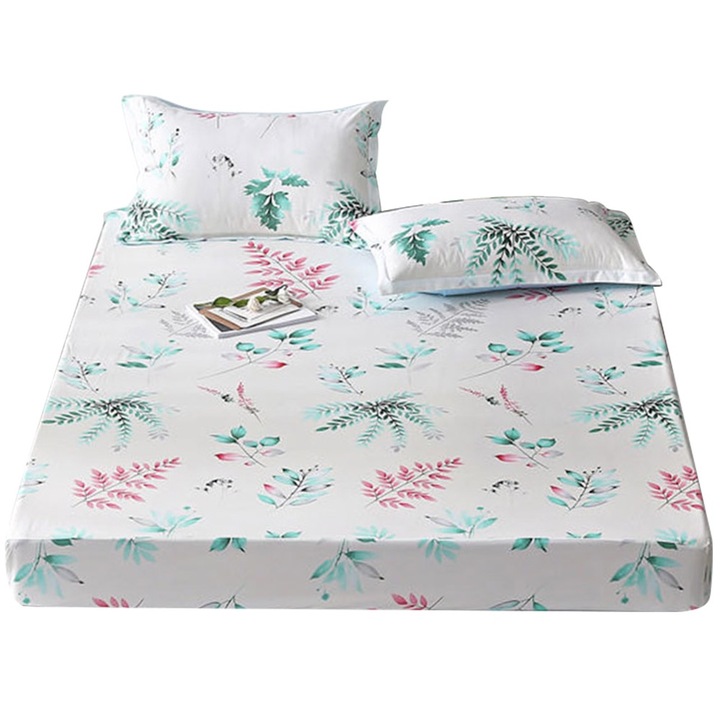 Jormftte ágynemű, virágmintás szett, poliészter anyag, rugalmas, párnahuzat, többszínű