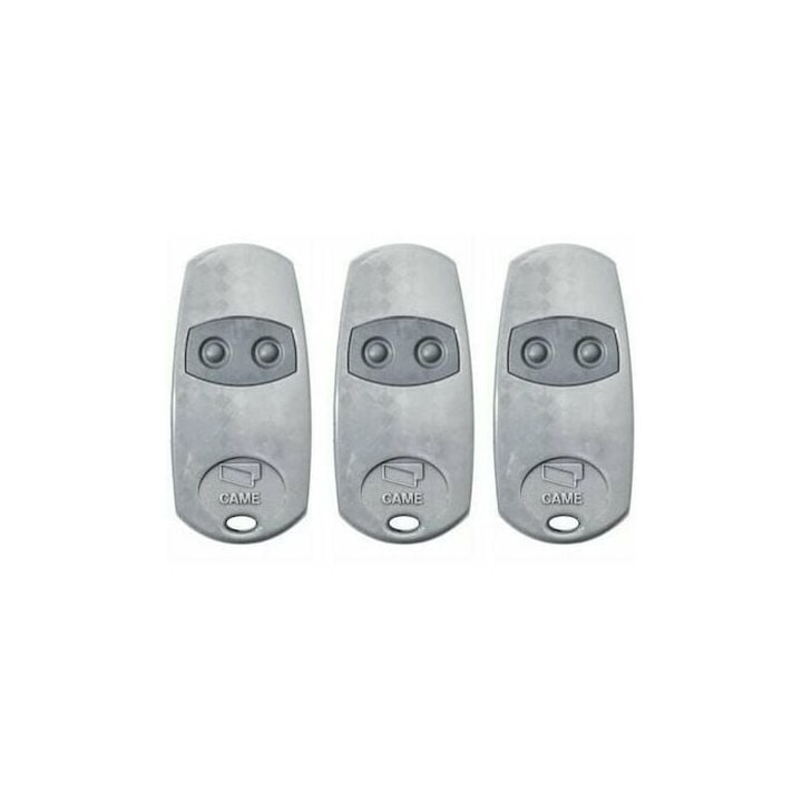 Комплект 3 дистанционни CAME TOP-432EE, 2 канала, 433.92 MHz, 68x32x13mm, сиви